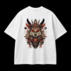 Steampunk Mechanical Wolf Graphic T-Shirt – Optic White Urban Streetwear
