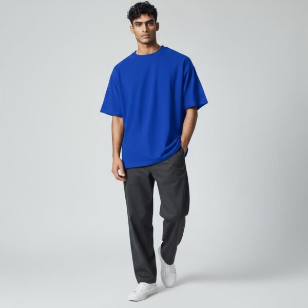 Cobalt Blue Oversized Cotton T-Shirt
