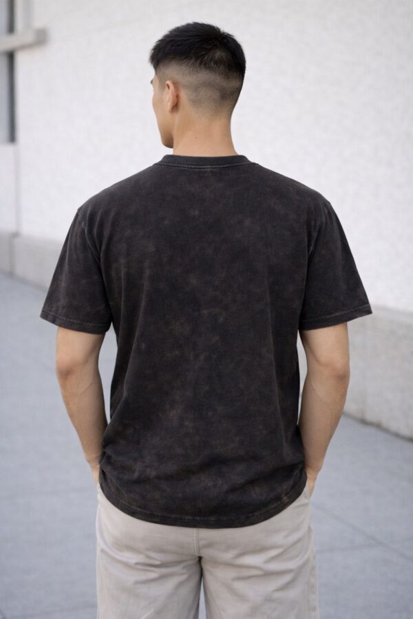 Charcoal Black Acid Wash Oversized T-Shirt