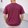 Maroon Acid Wash Oversized T-Shirt