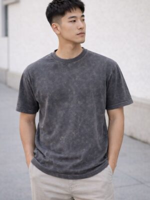 Grey Acid Wash T-Shirt