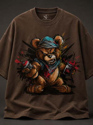 Anime Panda Graphic Printed Oversized T-Shirt for Men & Women | Streetwear Cotton Tee