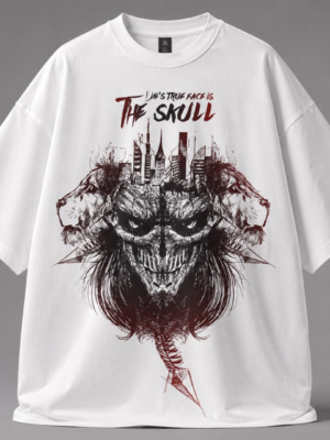 Untitled design (6) The Skull Graphic Oversized T-Shirt for Men | Urban Streetwear Cotton Tee