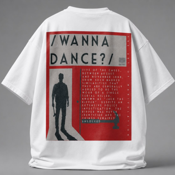 Untitled design (7) Wanna Dance Graphic Oversized T-Shirt for Men | Retro Streetwear Back Print Tee
