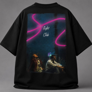 Fight Club Oversized Graphic T-Shirt for Men | Neon Aesthetic Streetwear Tee