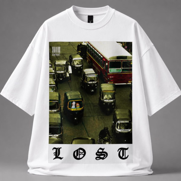 Untitled design (9) Lost City Graphic Oversized T-Shirt for Men | Urban Streetwear Cotton Tee